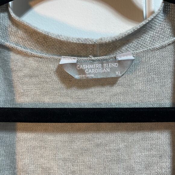 Members Mark Cashmere Blend Cardigan Open Front Gray Women's Sz XL - Picture 3 of 4